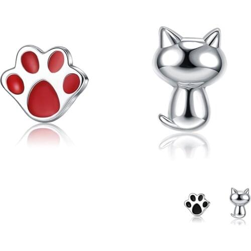 ZEMIOR 925 Sterling Silver Cute And Little Footprint Stud Earrings Romantic Anniversary Fine Jewelry Girlfriend Lovely Gifts