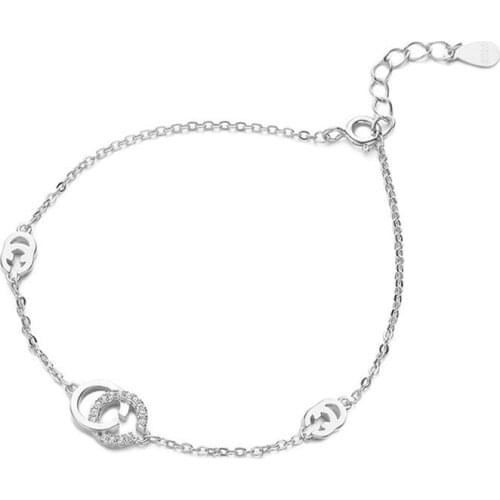 S925 Sterling Silver Letter Double C Bracelet Female Niche Design Style Bracelet Birthday Gift for Girlfriend