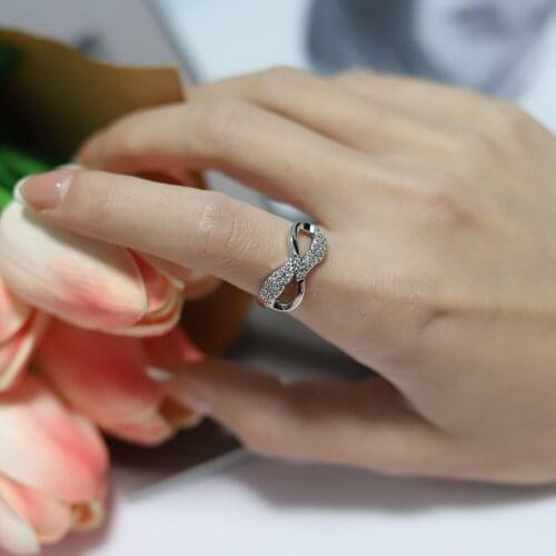 Simple Bow Ring Women Exquisite Micro Zircon Ring Ladies Temperament Fashion Costume Jewelry for Women Wedding Gift Bague Femme