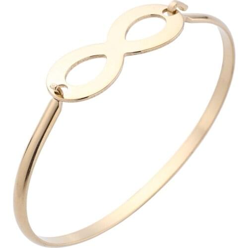 Gold/Silver Color Bracelets & Bangles Infinity for women Girls Stainless Steel jewelry Friendship Best Gift Wholesale