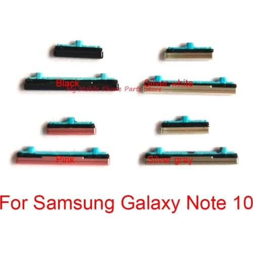10 Sets New Power And Volume Button For Samsung Galaxy Note 10 Note10 N970 N970F Power Volume Side Button Key Repair Parts