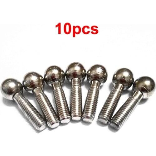 10PCS Steel Round Ball Screw Hex Socket/Dog Bone Screws Universal Joint Steering CVD Models for RC Cars