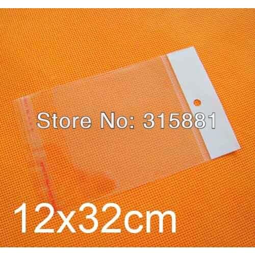 12x32cm hanging hole Opp bags, 500pcs/lot free shipping