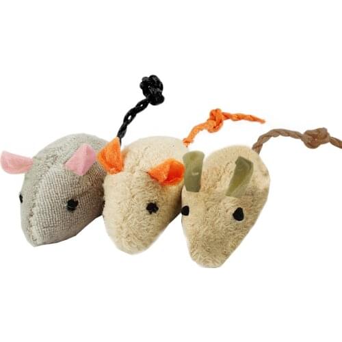 3PCS Mice Toy Set Anti-bite Pet Chase Toy Mouse Toy for Cats Kittens Mini Funny False Mouse Simulation Mice