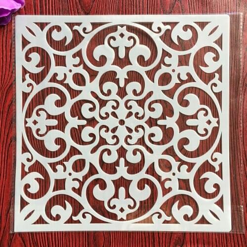 30 * 30 cm DIY large round flower mandala diy stencil painting scrapbook coloring engraving album decoration template stencil