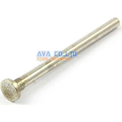 30 Pieces 6x1.3mm T Head Diamond Coated Bur Burr Bit for Carving Grinding 3mm Shank