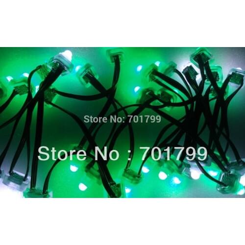 DC5V 50nodes TLS3001 pixel light;IP68 rated;4096 gray scale;all black wire;epoxy resin filled