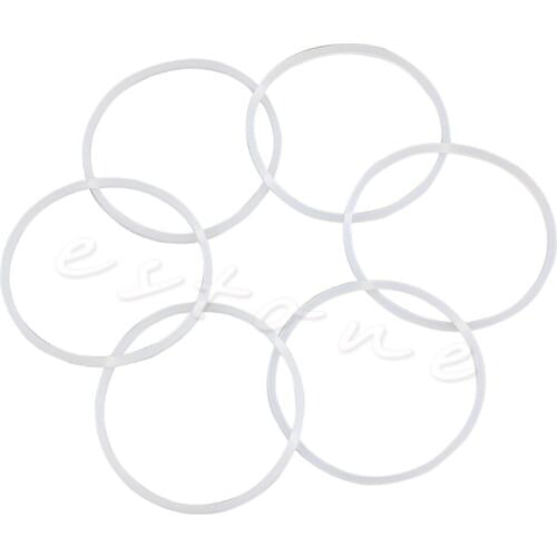 6Pcs New Replacement Gaskets Rubber Seal Ring For Magic Bullet Flat/Cross Blade Mar28