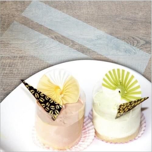 720pcs/lot Transparent mousse cake dessert surrounding soft bounded decorative sheet the cake edges OPP plastic Band