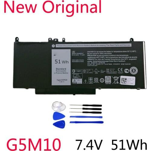 New G5M10 Laptop Battery For DELL Latitude E5450 E5550 Notebook 15.6" 8V5GX R9XM9 WYJC2 7.4V 51WH