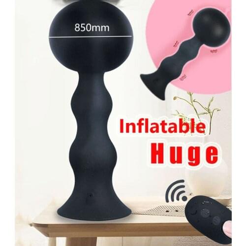 Remote Control Anal Ball Butt Plug Dildo Vibrator Inflatable Huge Male Prostate Massager Big Expansion Gay Sex Toy For Women Men