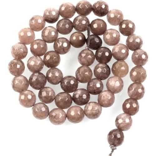 15"Strand Natural Stone Beads Faceted Light Grey Marble Stone Beads Loose Spacer Beads For Jewelry Making Bracelet 8mm