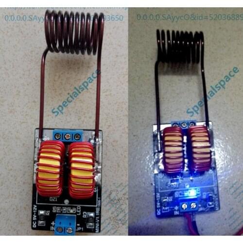 Dc 5 v ~ 12 v ZVS induction heating power supply module tesla Jacobs ladder + coil