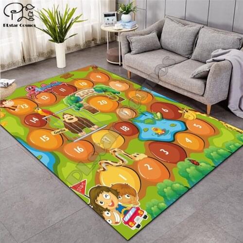 Fantasy fairy Cartoon Kids baby Play Mat Board Game Large Carpet for Living Room Cartoon Planet Rugs Maze princess castle -4
