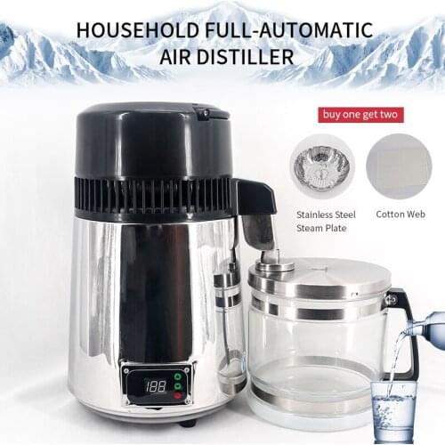 HOOLOO 4L Home Power Adjustable Pure Water Distiller Purifier Full-automation Intelligent Temperature Control Distilled Machine