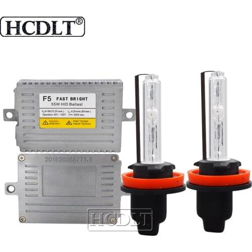 HCDLT H8 H9 H11 H3 9005 HB3 9006 D2H 55W Cnlight HID Xenon Kit AC Slim DLT F5 Ballast 4300K 5000K 6000K Car Headlight Headlamp
