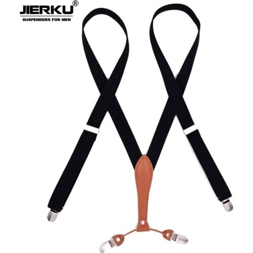 JIERKU Suspenders Ladys Braces 4 Clips Suspensorio Fashion Trousers Strap Girls Suspenders Gift 2.5*105cm