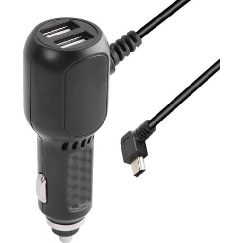 3.5m 5V 3A Mini USB Cigarette Lighter Power Charger Cable Adapter For Anytek Car DVR Camera Dashcam With 2 USB Port Car Charger