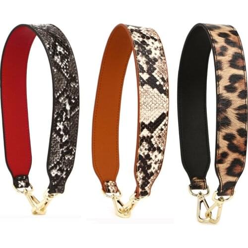 Fashion Camouflage Bag Strap PU Leather Female Multicolor Handle Shoulder Bags Serpentine Straps Belt Accessories for Women Bag