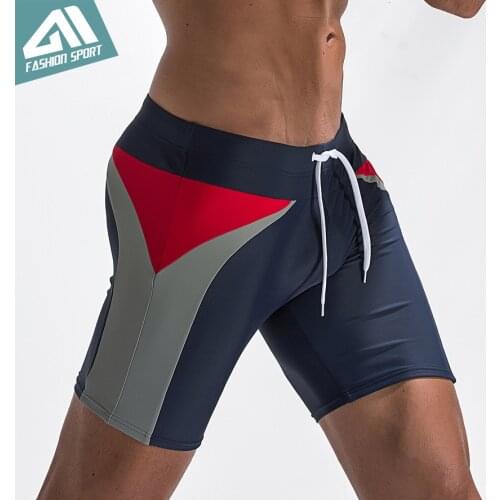 Aimpact Patchwork Mens Swimwear 2018 Summer Holiday Swimming Shorts Beach Surfing Swim Trunks Fast Dry Sexy Man Swimsuit AM6004