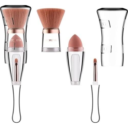 New Fashion Make Up Three In One Make-up Brush Multi-functional Combination Portable One-piece Make-up Brush Makeup Tools