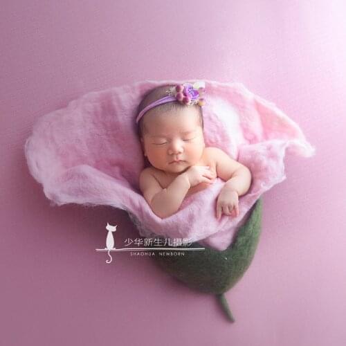 Newborn Posing Wool Wrap Blanket Photography Props Baby Swaddle Blanket Layer Photo Props