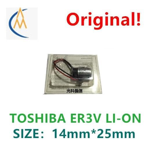 Toshiba original genuine Toshiba er3v 3.6V lithium battery PLC industrial control lithium battery equipment machine tool black p