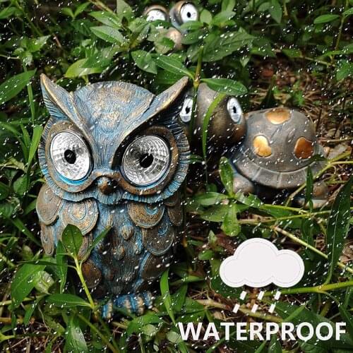 Led Solar Power Owl Outdoor Solar Garden Light Ornaments Christmas LED Solar Owl Light Lawn Landscape Decorations Christmas Gift