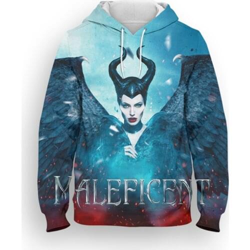 Maleficent Hoodies Mens clothes Autumn 3D Print New Casual Boy Girl Child Hooded Sweatshirts Harajuku Women Oversized Hoodies