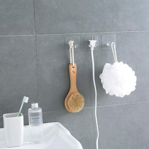 Hanger Hook Suction Cup Adhesive Wall Vacuum Sucker Heavy Bathroom Accessories TransparentLoad Rack Stainless Steel Transparent