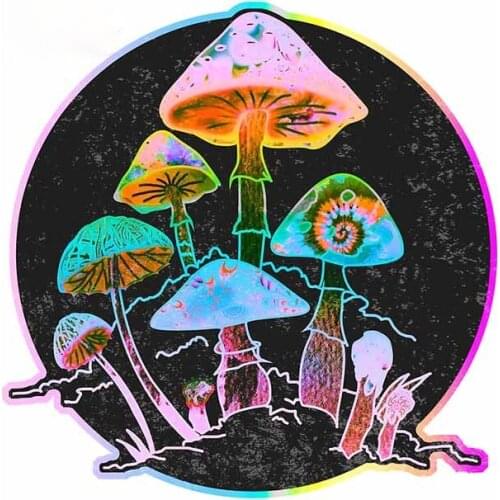 Personality Garden of Shrooms Vinyl Material Car Stickers Waterproof Decal Windshield Air Conditioner Decor Apply To Car Window