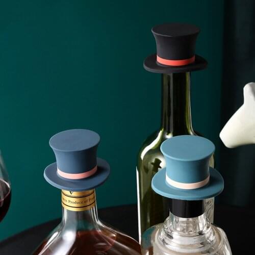 Magic Hat Wine Bottle Stopper Funny Decorative Silicone Rubber Beverage Soda Water Champagne Bottle Plug For Kitchen Supplies
