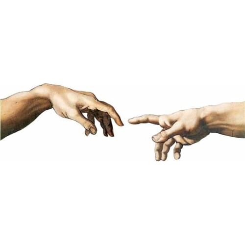 13cm X 4.4cm For Creation Of Adam Cartoon Decal Car Door Protector Stickers Bumper Vinyl Material For JDM SUV RV