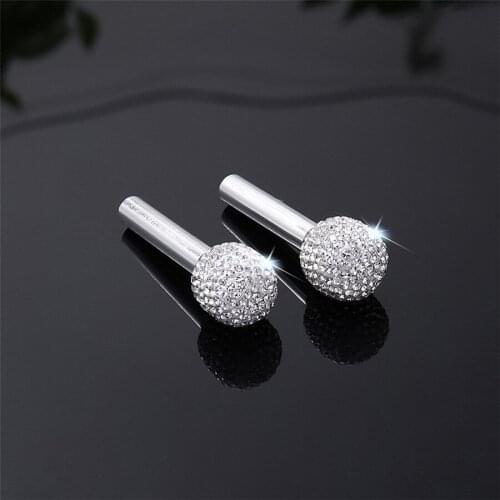 2 Pieces Car Door Lock Knob Air Outlet Button Diamond Interior Car Styling Accessories Inner diameter 4.5mm