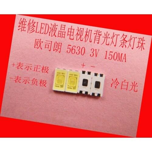 200piece/lot for repair Toshiba Changhong Konka LCD TV LED backlight SMD LEDs 5630 3V Cold white light emitting diode