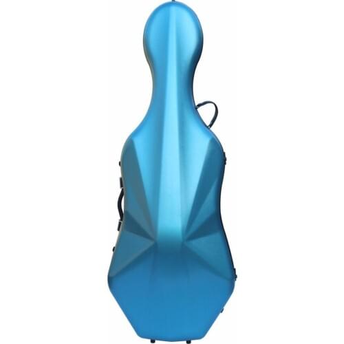 4/4 cello case&box bag high strength blue color composite material with wheel