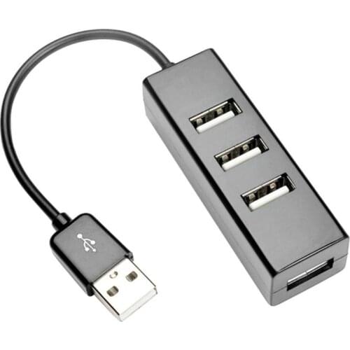 ALLOYSEED Portable 4 Port USB 2.0 HUB Multi USB Splitter Cable 480Mbps USB Expander For Desktop Computer PC Laptop Accessories