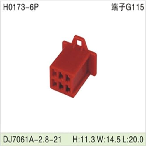 Free shipping 500pcsDJ7061A-2.8-21 6Pin 2.8mm AMP Car Electrical Wire Connectors for VW,BMW,Audi,Toyota,NISSAN AND other