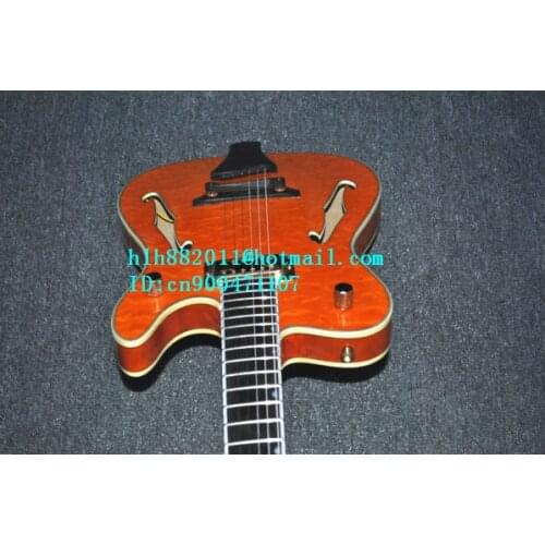 Free shipping new Big John 6 strings hollow electric guitar in orange made in China LL31