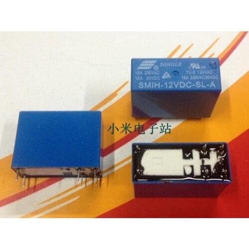 Free shipping new relay SMIH-12VDC-SL-A 12V 16A 250V 6Pin 10pcs/lot