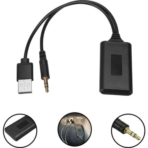 Bluetooth Radio Cable Adapter Car Wireless Bluetooth Module 3.5mm Receiver Aux USB Auxiliary Adapter Plug and Play