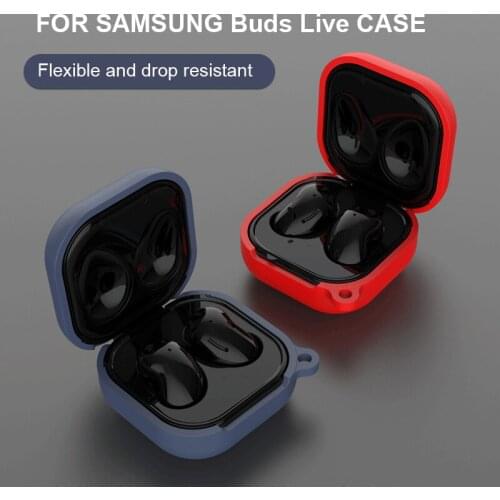 Earphone Case For Samsung Galaxy Buds Live Wireless Earphone Soft Silicone Cover Protective Sleeve With Hook For Samsung