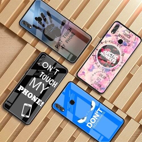 Dont Touch My Phone Tempered Glass Case For Huawei P20 P30 Lite Pro Mate20 honor 8X 10Lite Cover Protective Fundas