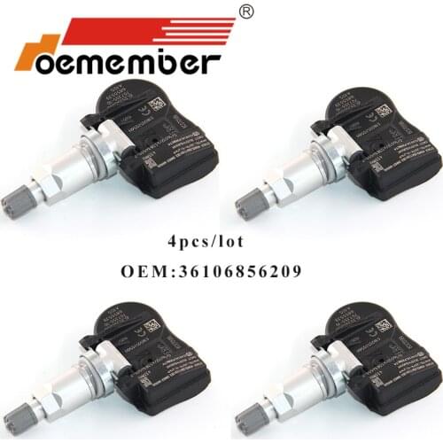 OEMEMBER 4pcs Car Tire Pressure Sensor 36106856209 TPMS Monitoring System For 2012-2020 BMW 3-Series F30 F31 F34 433Mhz
