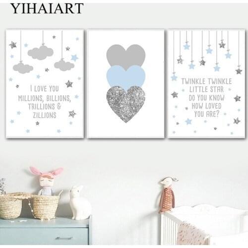 Baby Nursery Wall Art Print Painting Minimalist Cartoon Canvas Posters Nordic Kids Decorative Pictures Children Room Decoration