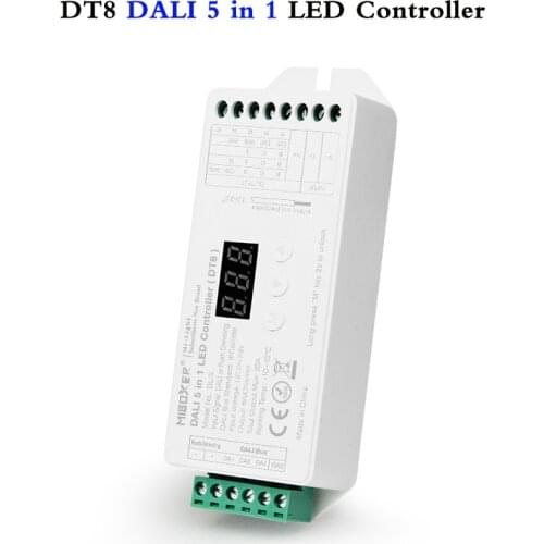 DL-X DALI 5 IN 1 LED Strip Controller 12~24V dimmer support DT8 RGB/RGBW/RGB+CCT output mode Compatible with DALI Panel/DL-POW1