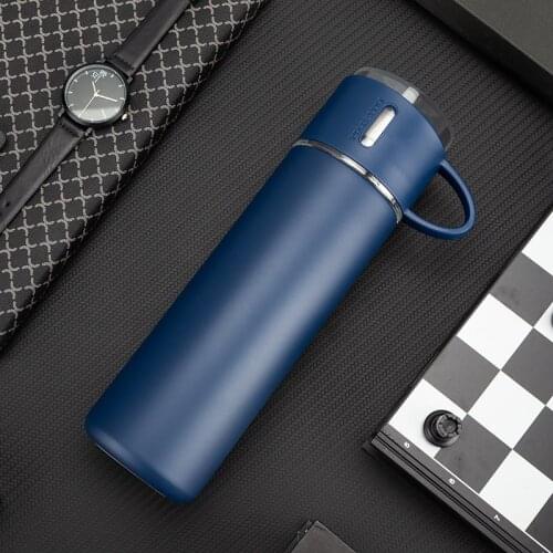 Insulated Tumbler Coffee Mug Business Vacuum Thermos Protable Stainless Steel Tea Infuser Cup Bullet Thermos Trip Water Bottle
