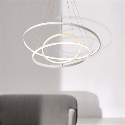Creative Circle Ring Design Droplight Modern LED Pendant Lamp Fixtures For Living Dining Room Hanging Light Home Lighting