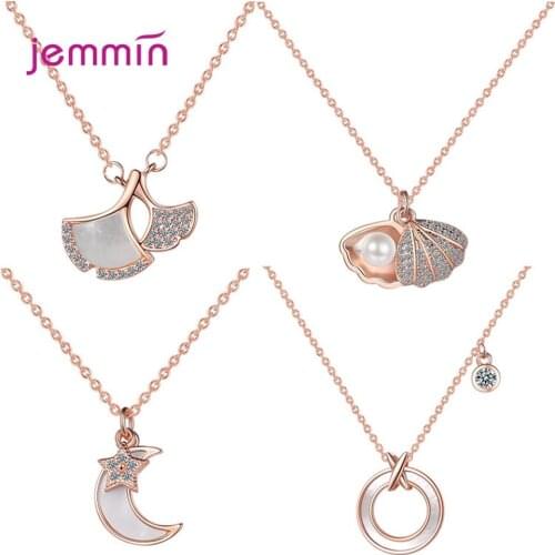 Delicate Moon Star Long Tassel Pendant Necklaces for Women Elegant Party Fine Jewelry Gift Party Wedding Wholesale