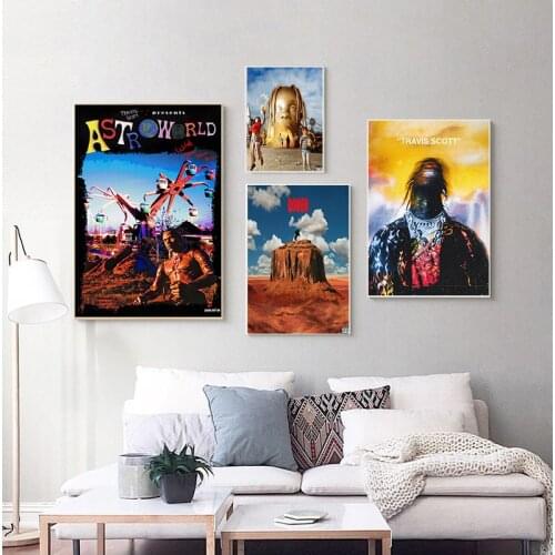 Jackboys & Travis Scott Cover Poster 2019 Music Rap Album Poster Wall Art Picture Prints Canvas Painting Home Room Decor